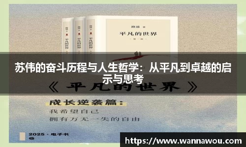 苏伟的奋斗历程与人生哲学：从平凡到卓越的启示与思考